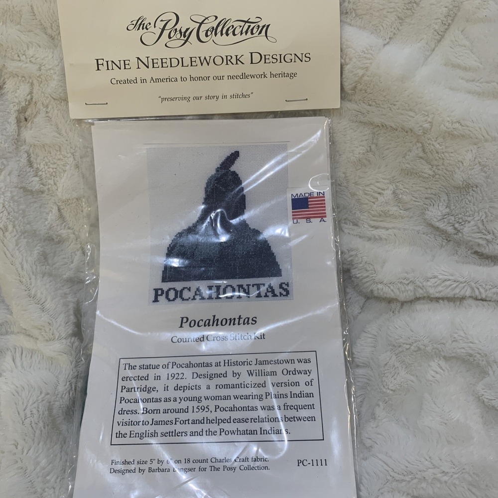 The Posy Collection Pocahontas Counted Cross Stitch Kit‎ New PC -1111